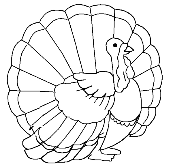 Turkey Drawing Template at PaintingValley.com | Explore collection of ...