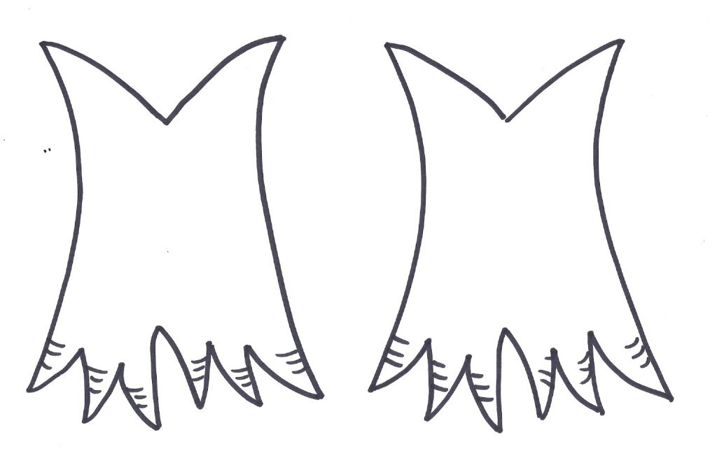 1024x675 Willpower Turkey Drawing Template Foot - Turkey Drawing Template