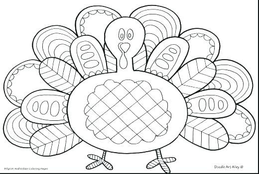 520x350 turkey colored turkey pictures to color with turkey to create cool - Turkey Drawing To Color