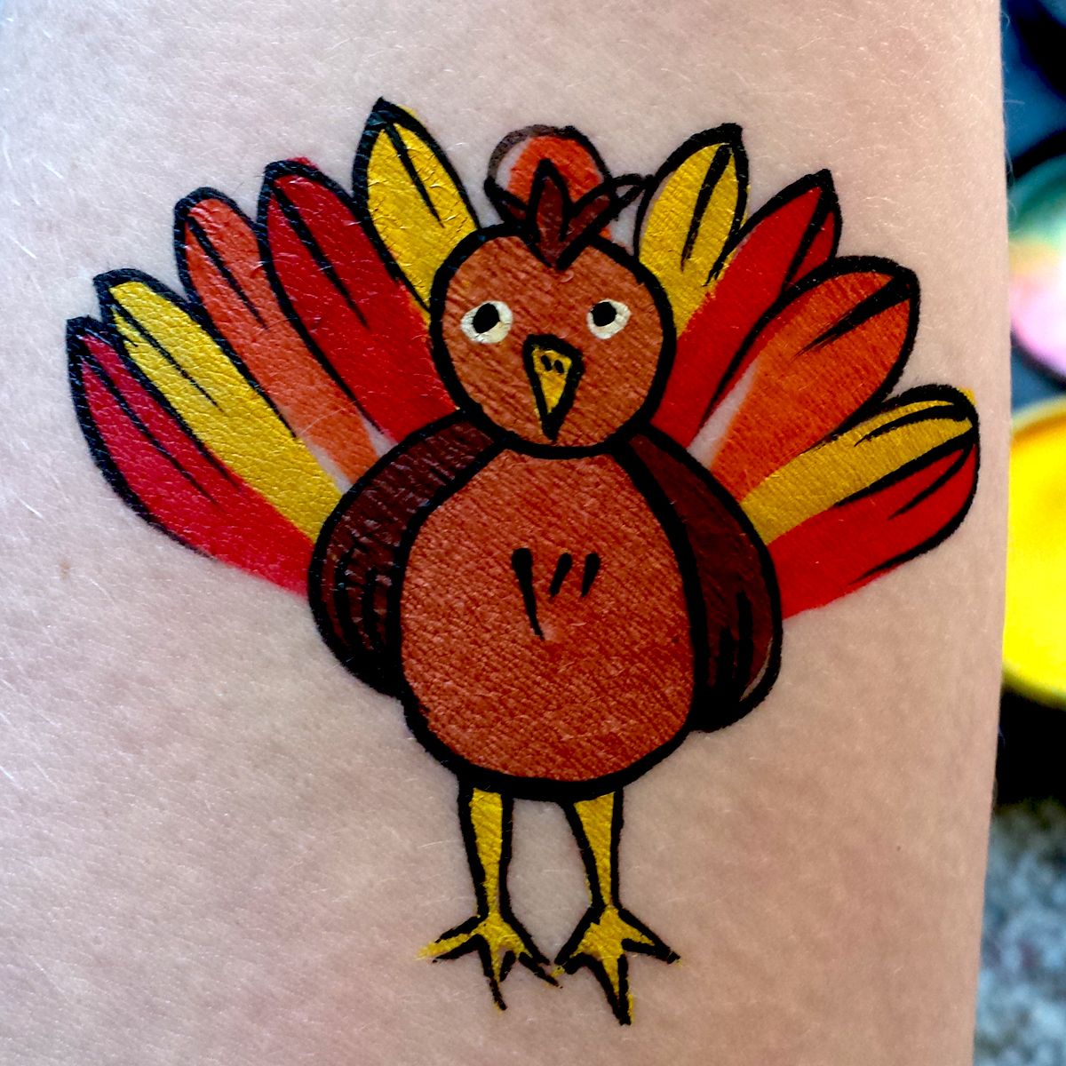 1200x1200 How To Face Paint A Thanksgiving Turkey Face Painting Animal - Turkey Face Drawing