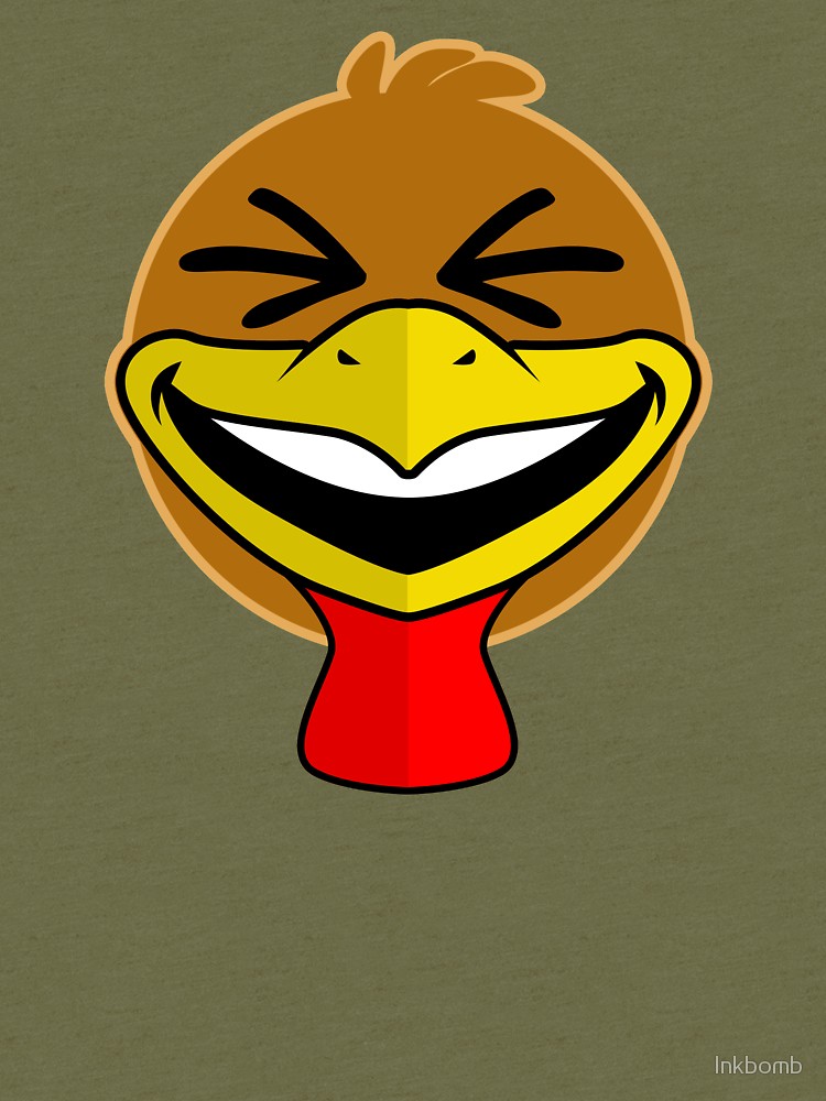 750x1000 Laughing Turkey Emoji Funny Emoticon Turkey Face T Shirt Tri - Turkey Face Drawing