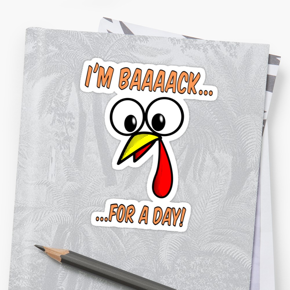 1000x1000 Turkey Face Cartoon Drawing Stickers - Turkey Face Drawing