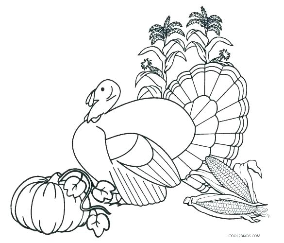 585x500 turkeys coloring pages - Turkey Head Drawing