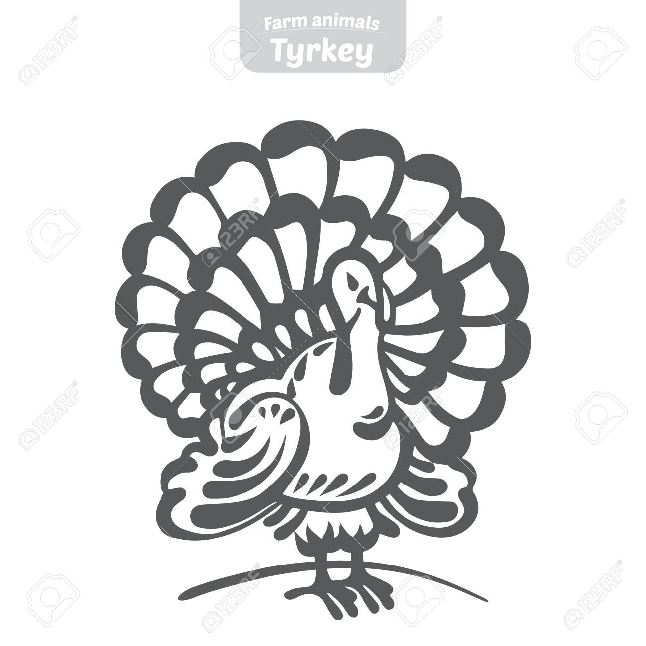 1300x1300 Drawn Turkey Head - Turkey Head Drawing