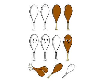 340x270 turkey leg etsy - Turkey Leg Drawing