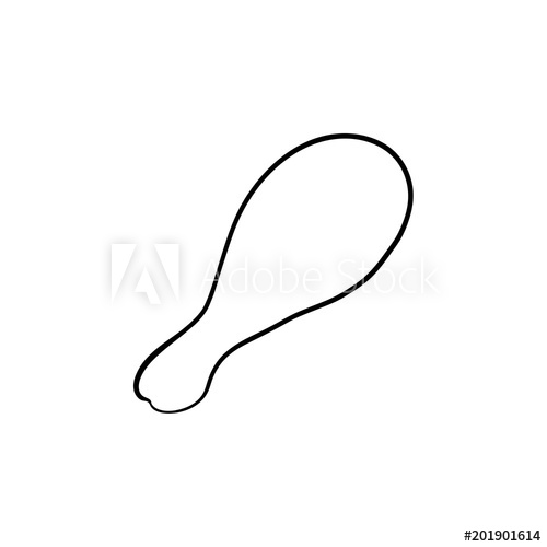 500x500 drumstick hand drawn outline doodle icon turkey leg vector sketch - Turkey Leg Drawing