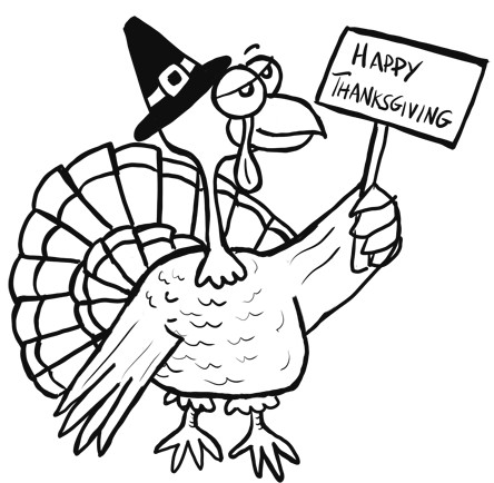 444x434 How Do You Draw A Turkey Draw Turkey Archives How To Draw Step - Turkey Line Drawing