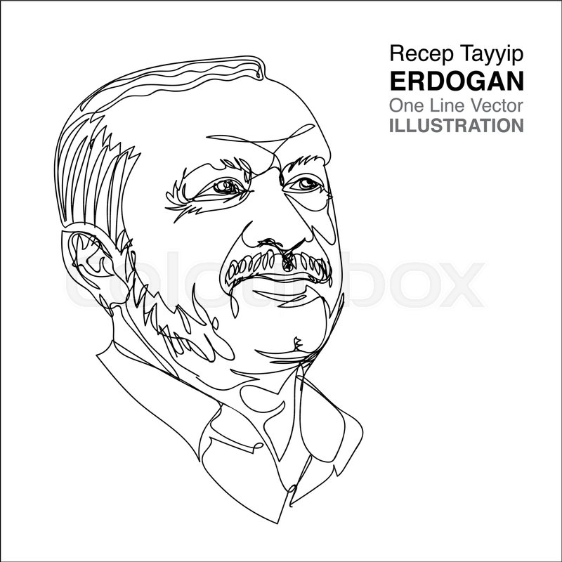 800x800 june president of turkey stock vector colourbox - Turkey Line Drawing