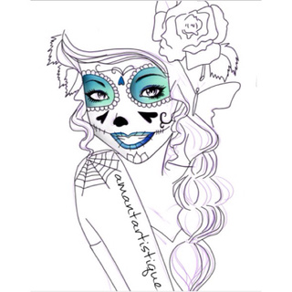 320x320 decided to turn my sugar skull into a digital drawing feel - Turn My Photo Into A Drawing
