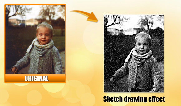 580x341 Online Sketch Drawing Effect On A Picture Convertimage - Turn My Photo Into A Drawing