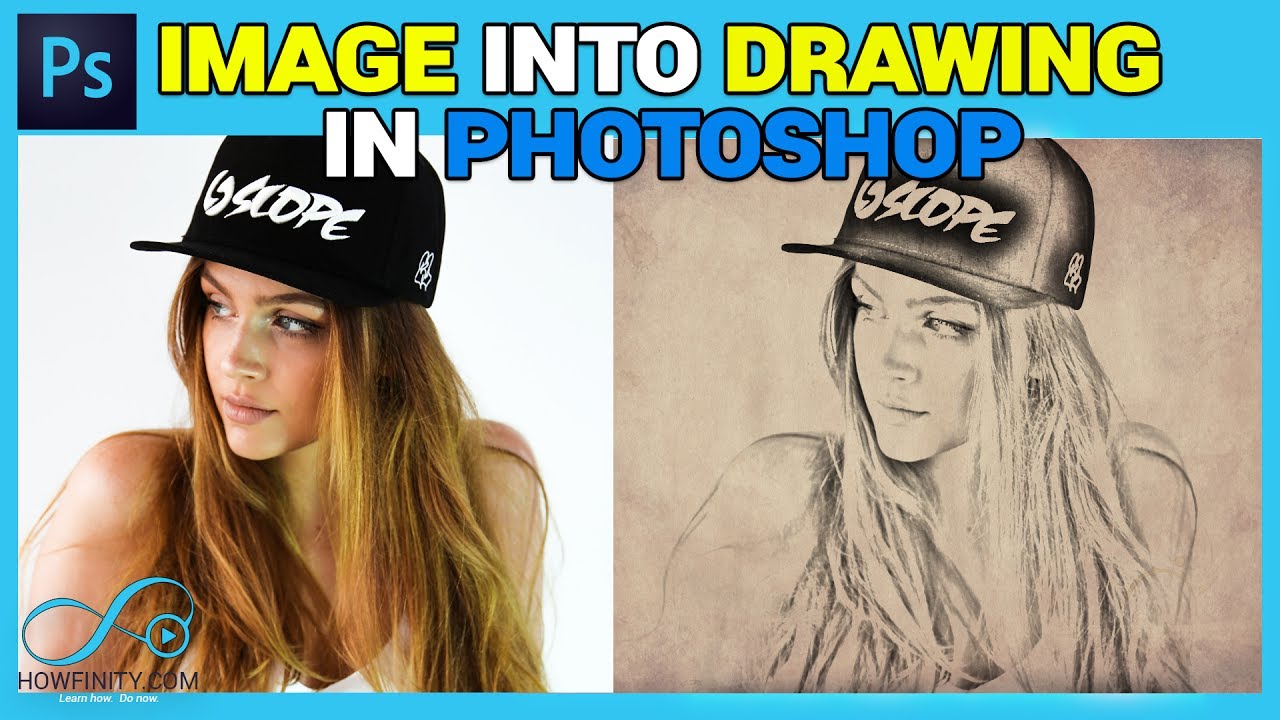 1280x720 how to turn an image into a drawing in photoshop - Turn Photo Into Drawing