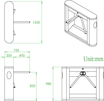 425x413 tripod turnstile - Turnstile Drawing
