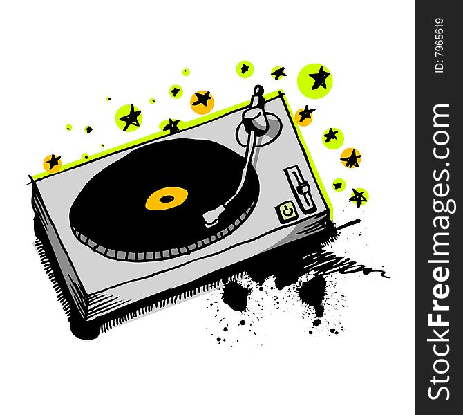 670x600 turntable drawing vector - Turntable Drawing