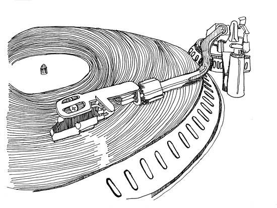 Turntable Drawing at PaintingValley.com | Explore collection of ...