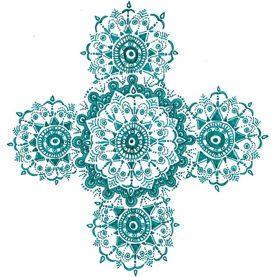 900x900 Turquoise Henna Drawing - Turquoise Drawing