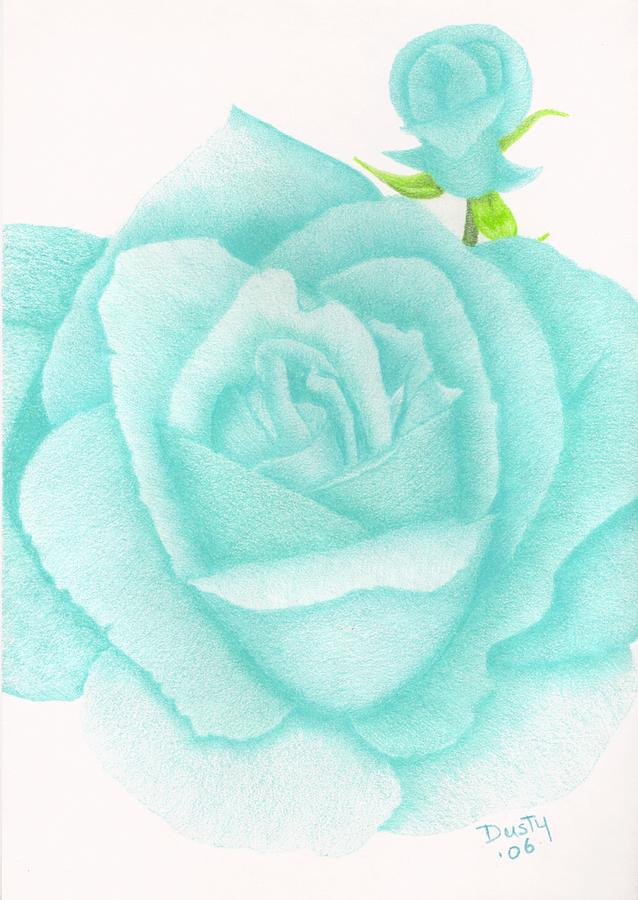 638x900 Turquoise Jewel Drawing - Turquoise Drawing