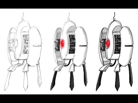 480x360 how to draw a turret from portal - Turret Drawing