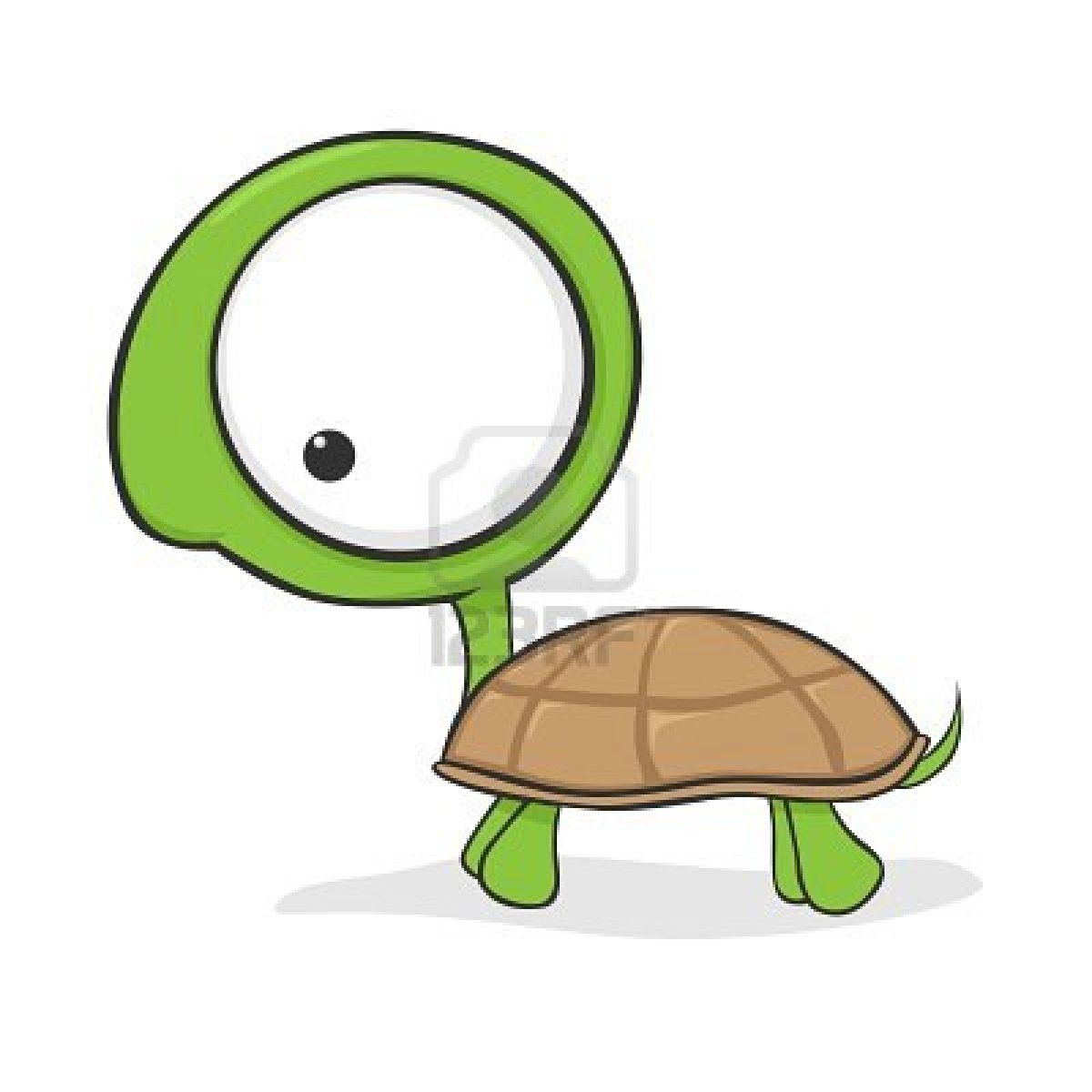 1200x1200 Cute Cartoon Turtle With Huge Eyes In Illustrations - Turtle Cartoon Drawing