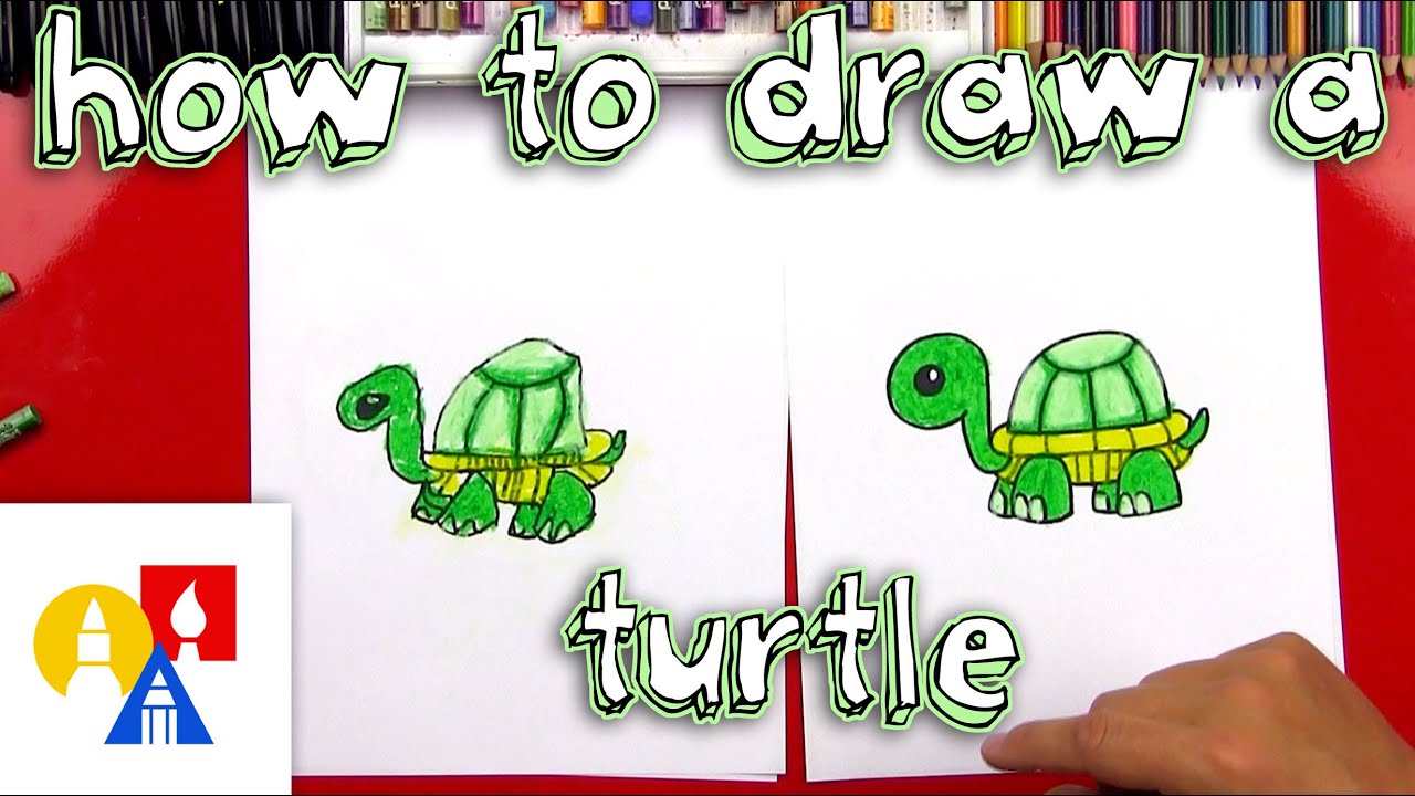 1280x720 How To Draw A Cartoon Turtle - Turtle Drawing For Kids