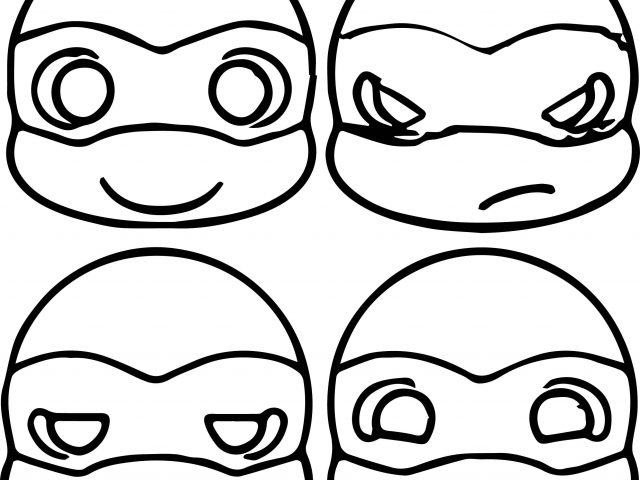 640x480 How To Draw A Ninja Turtle Face Step - Turtle Face Drawing