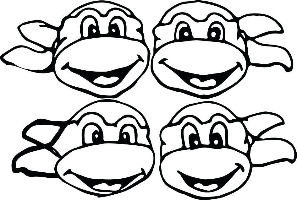 945x637 Ninja Turtle Face Drawing - Turtle Face Drawing