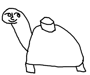 300x250 Mine Turtle Has Lenny Face Drawing - Turtle Face Drawing