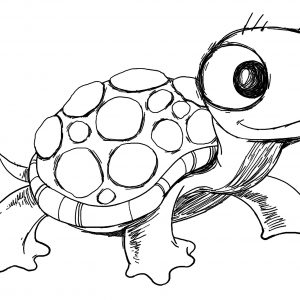 Turtle Line Drawing at PaintingValley.com | Explore collection of ...