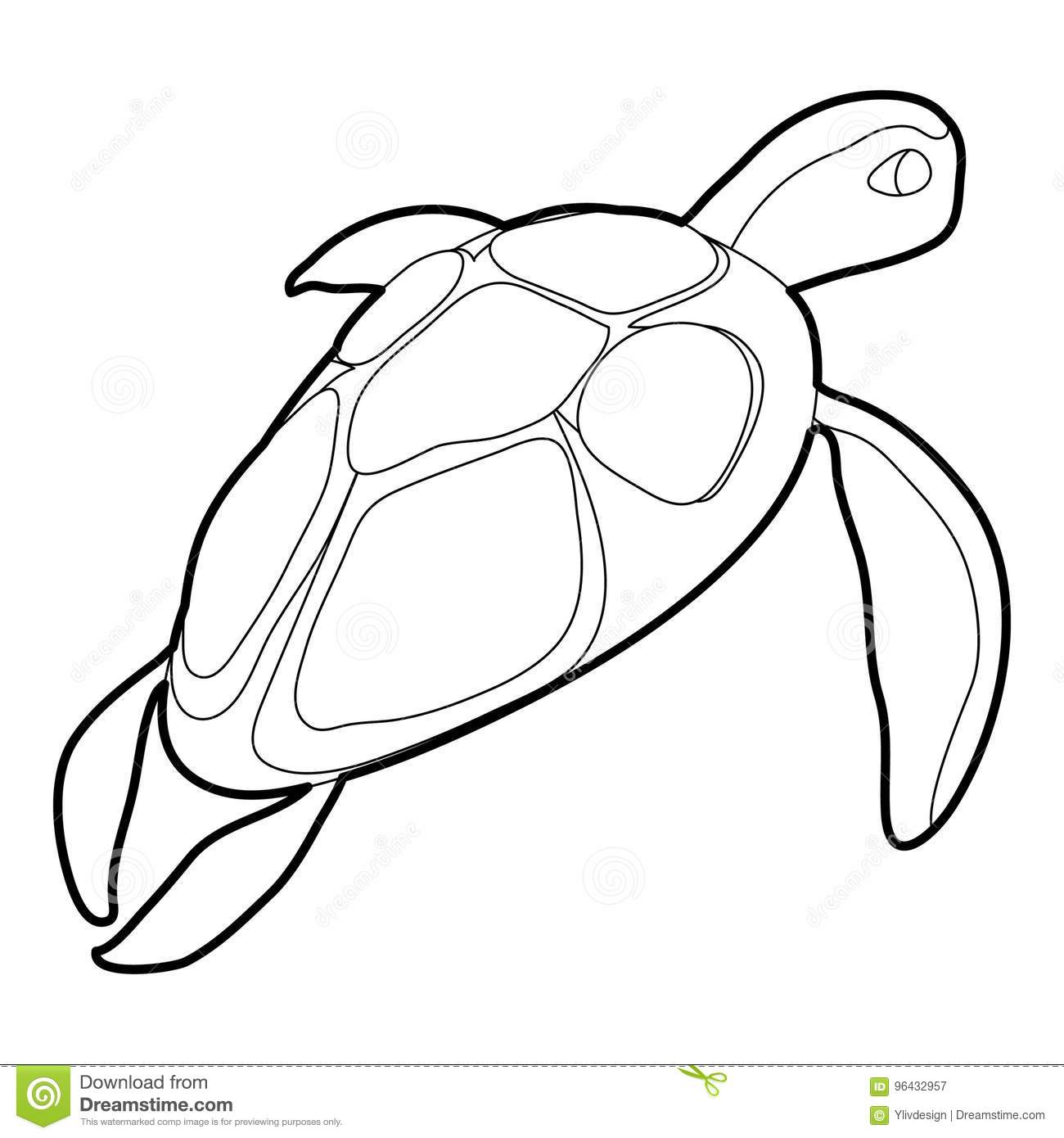 1300x1390 Direct Sea Turtle Outline Icon Stock Vector Il - Turtle Outline Drawing