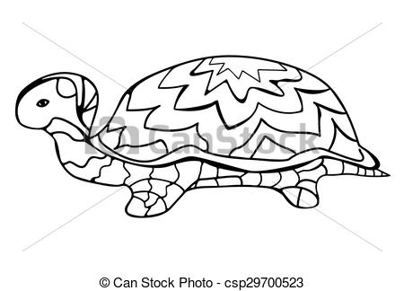 450x324 Hand Drawn Doodle Of A Turtle Pattern On The Shell, The White - Turtle Shell Pattern Drawing