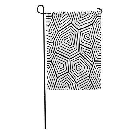 425x425 Semtomn Garden Flag Tortoise Ornate Turtle Shell - Turtle Shell Pattern Drawing