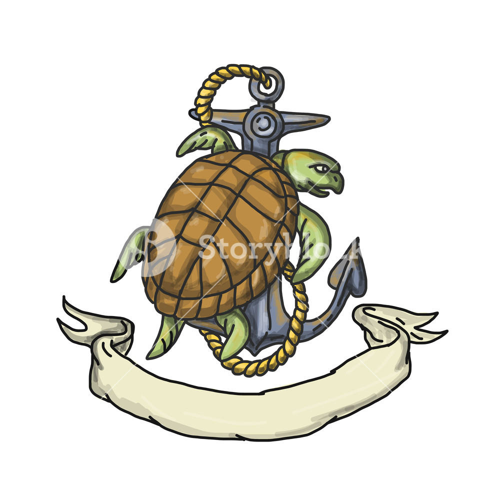 1000x1000 Drawing Sketch Style Illustration Of A Kemp's Ridley Sea Turtle - Turtle Sketch Drawing