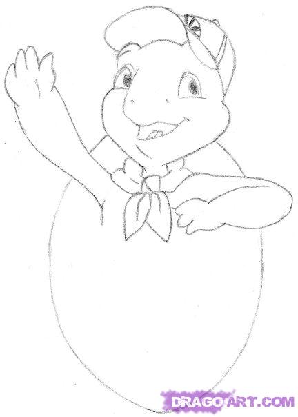 432x604 how to draw franklin the turtle, step - Turtle Step By Step Drawing