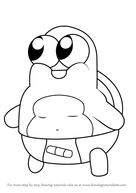 566x800 Learn How To Draw Baby Turtle From Breadwinners - Turtle Step By Step Drawing