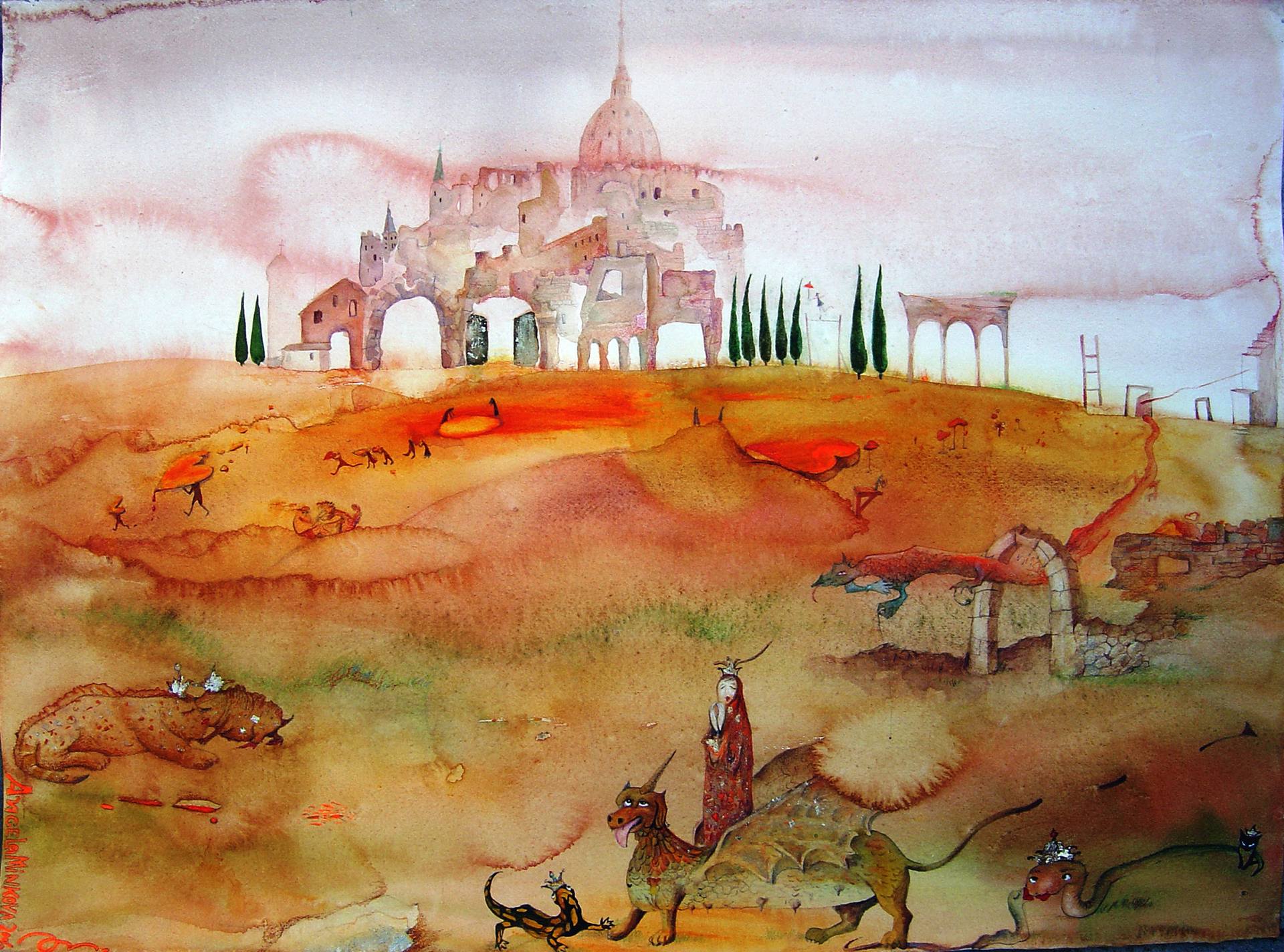 1920x1424 Tuscany Drawing - Tuscany Drawing