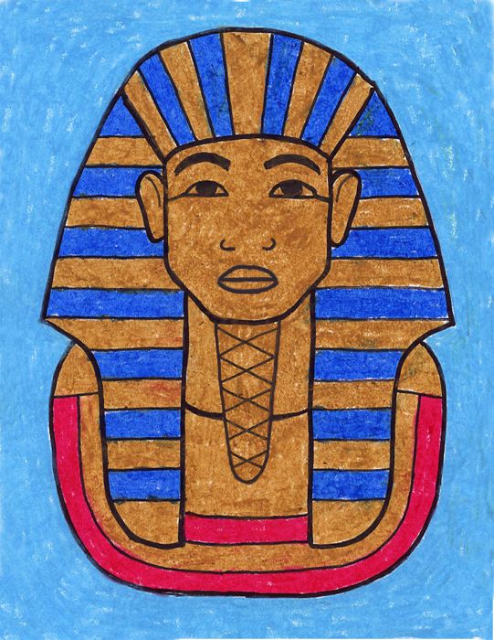541x700 Drawing Simple King Tut Art Projects For Kids Art, Art - Tutankhamun Drawing