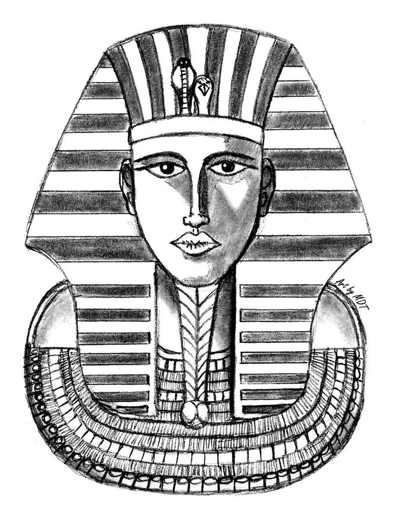 Фараон Египта Тутанхамон эскиз