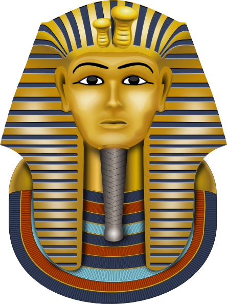444x593 Golden Mask King Tut Clip Art - Tutankhamun Mask Drawing