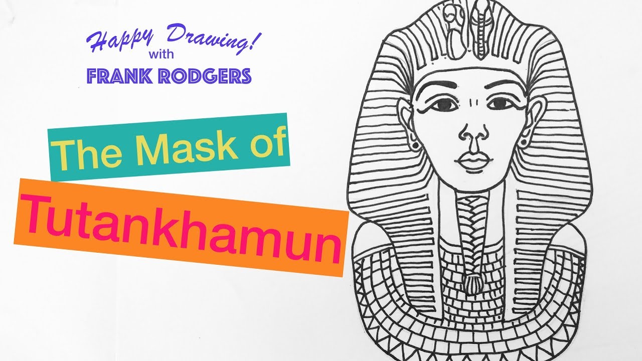 1280x720 How To Draw The Mask Of Tutankhamun Iconic Faces - Tutankhamun Mask Drawing