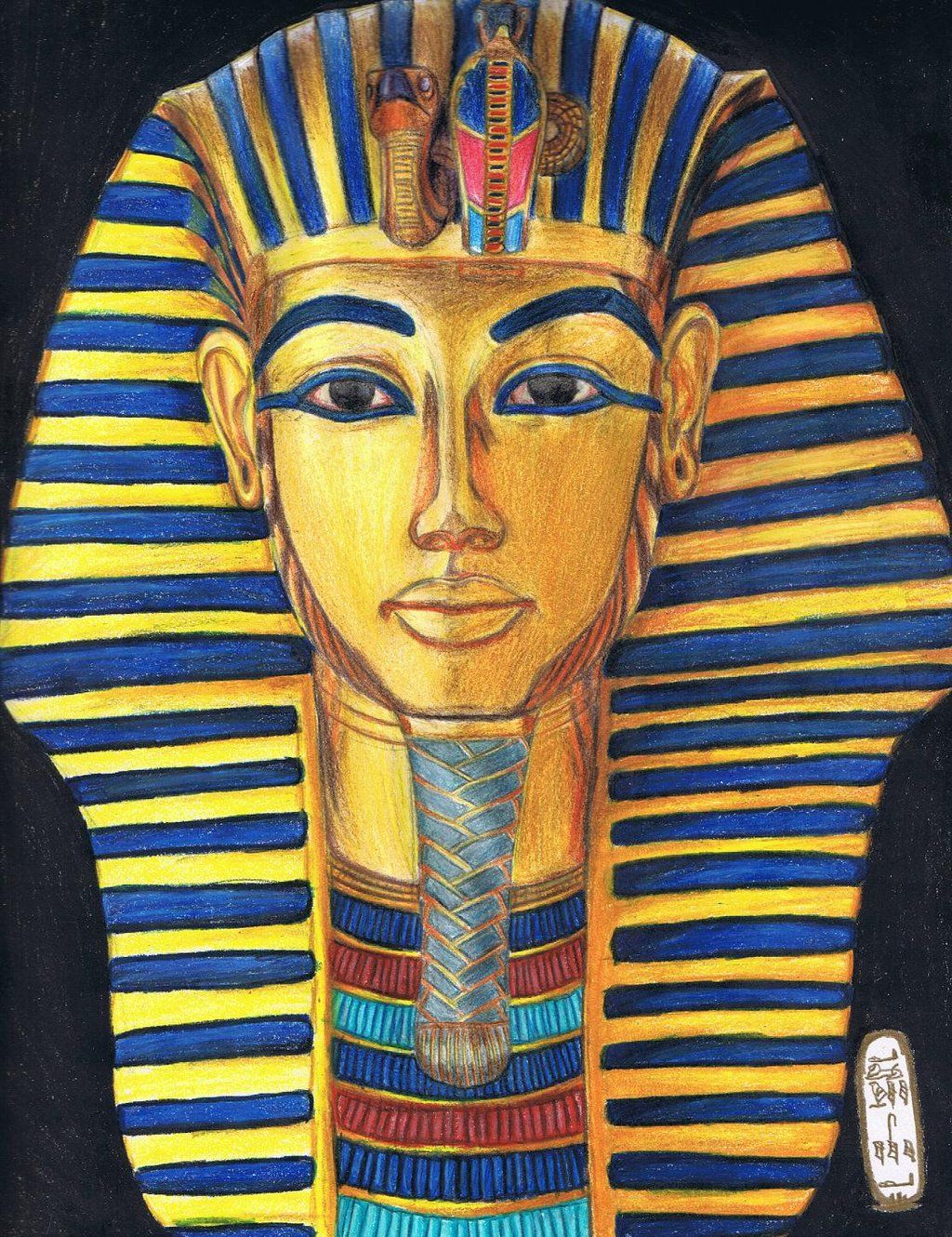 King Tut Mask Drawing at tanenzoblog Blog