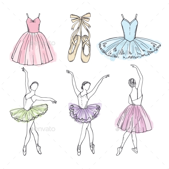 How To Draw A Ballerina Skirt
