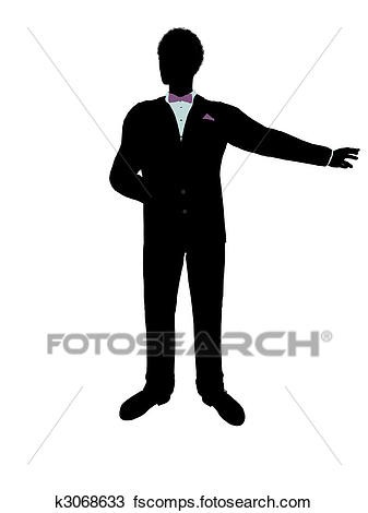 337x470 african american man in a tuxedo drawing like tux - Tuxedo Drawing