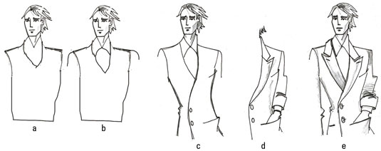 535x212 How To Draw Men's Formalwear - Tuxedo Drawing