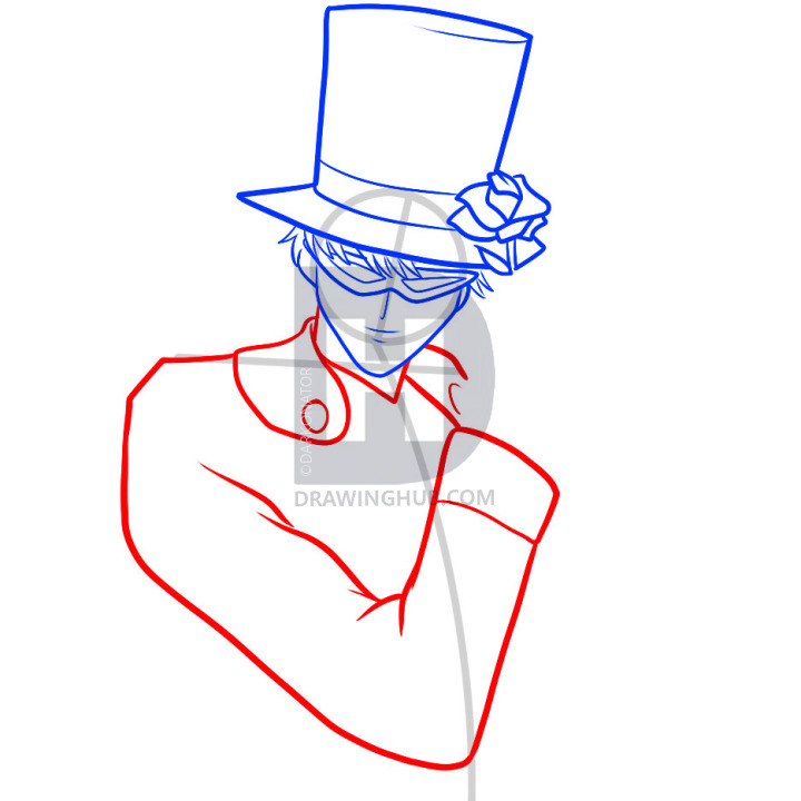 720x720 how to draw tuxedo mask, tuxedo mask, step - Tuxedo Outline Drawing