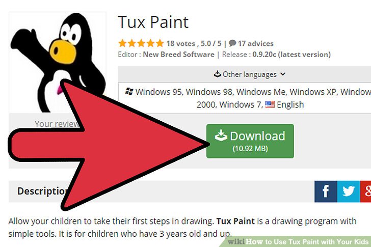728x485 how to use tux paint with your kids steps - Tuxedo Outline Drawing