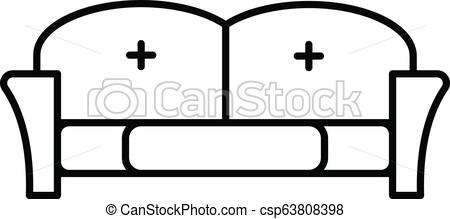 450x219 tuxedo sofa icon, outline style tuxedo sofa icon outline tuxedo - Tuxedo Outline Drawing