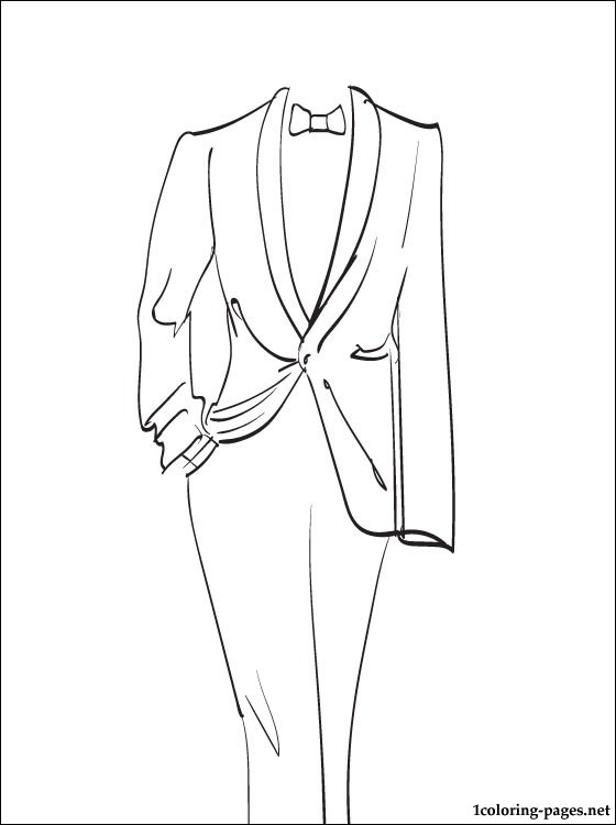 Tuxedo Outline Drawing at PaintingValley.com | Explore collection of ...