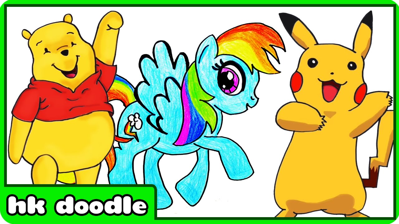 1280x720 how to draw popular tv cartoons drawing tutorial compilation - Tv Cartoon Drawing