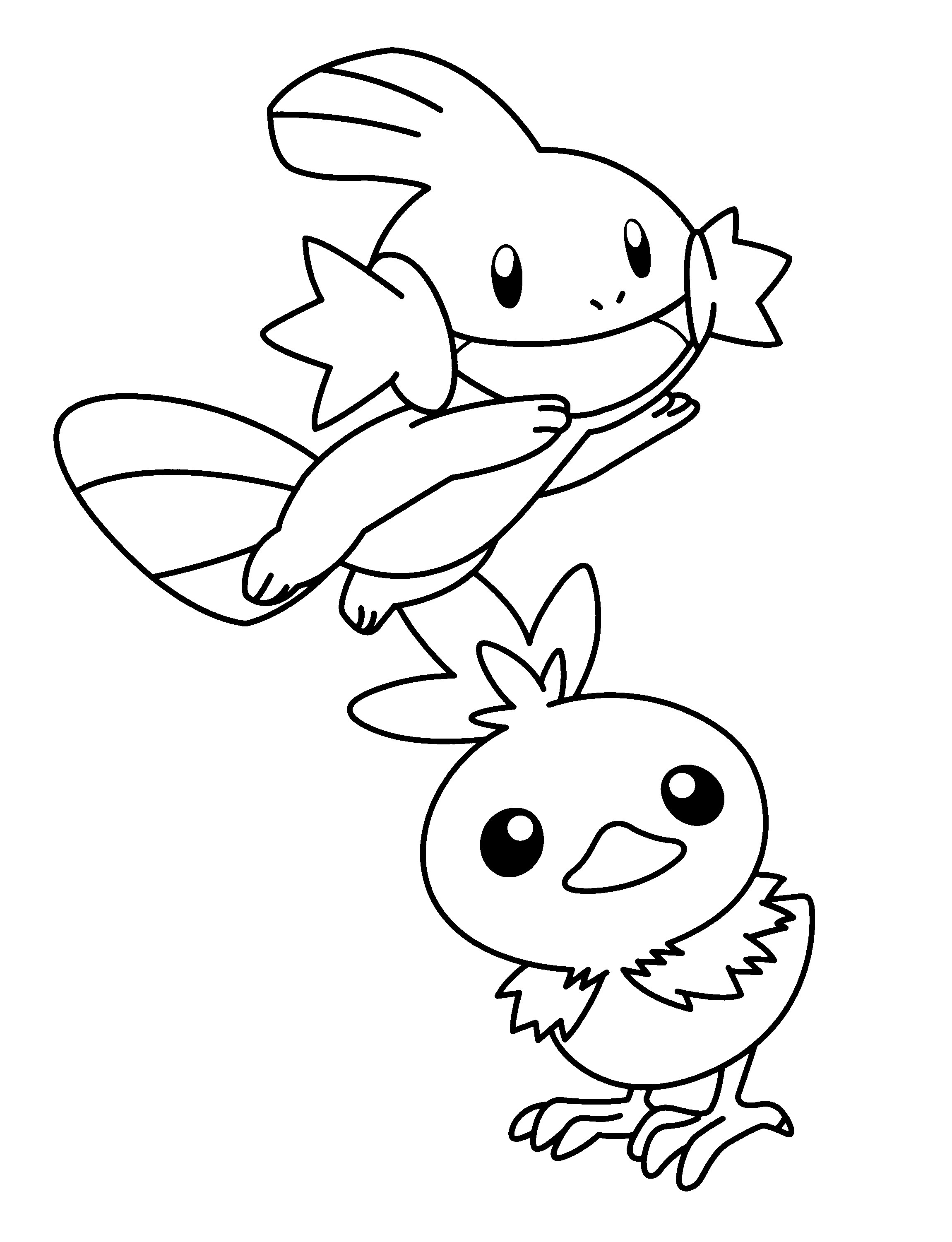 2300x3000 Pokemon Coloring Pages Mudkip Of Cartoon Tv Drawing Treecko - Tv Cartoon Drawing