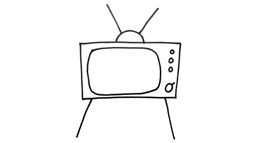852x480 stock de animated tv turns to green - Tv Cartoon Drawing