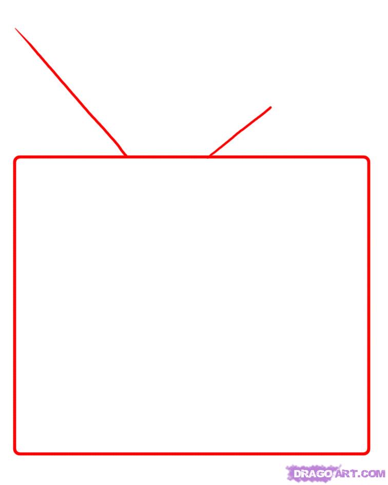 756x944 Draw A Cartoon Tv, Step - Tv Cartoon Drawing